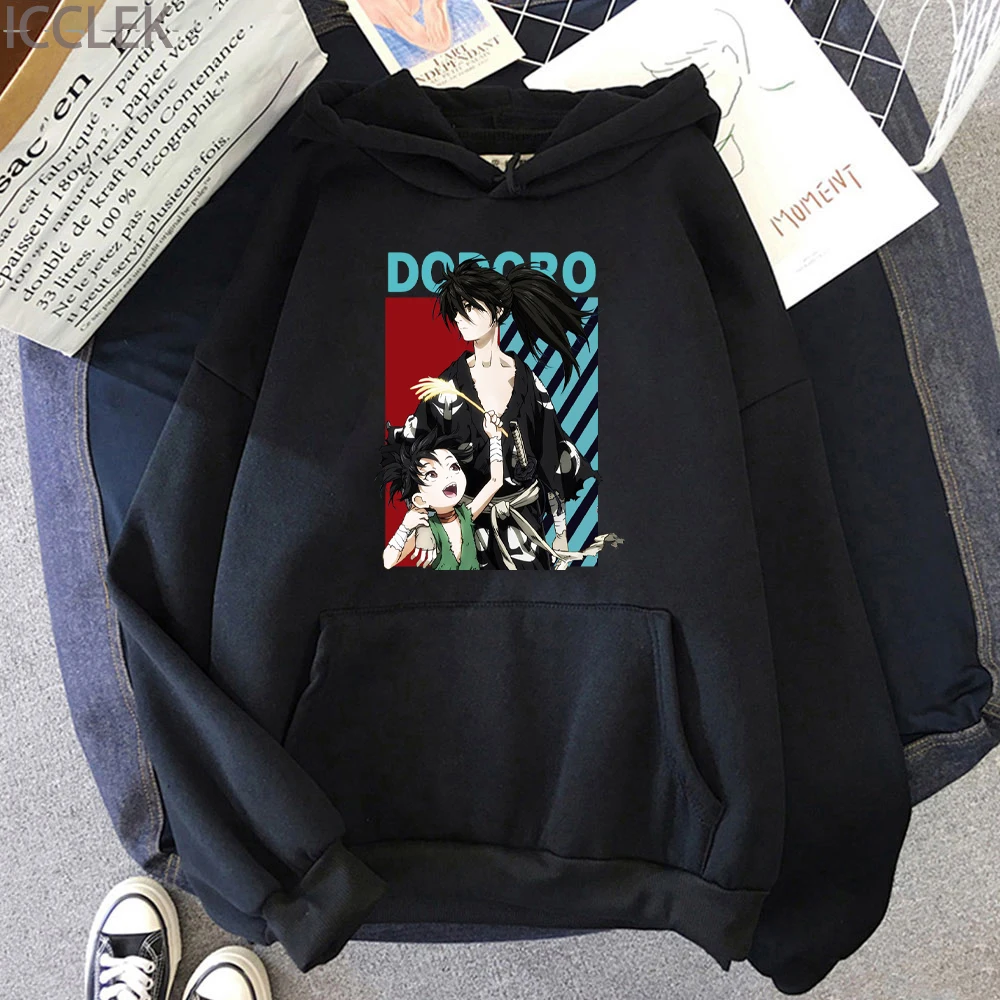 

Мужские толстовки Harajuku с рисунком аниме Dororo Hyakkimaru, модные зимние толстовки большого размера с рисунком