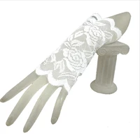 short bridal gloves for wedding party lace fingerless wrist length bride party in stock
