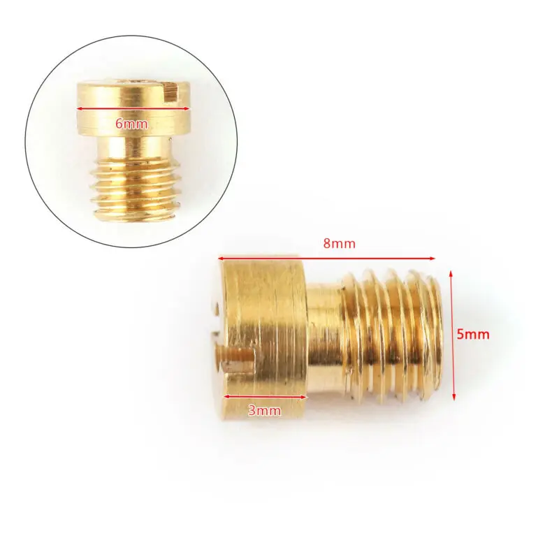 10PCS Main Jets 5MM Nozzle Set For Dellorto Carburetor 75-98 8MM Metal | Fuel Injector
