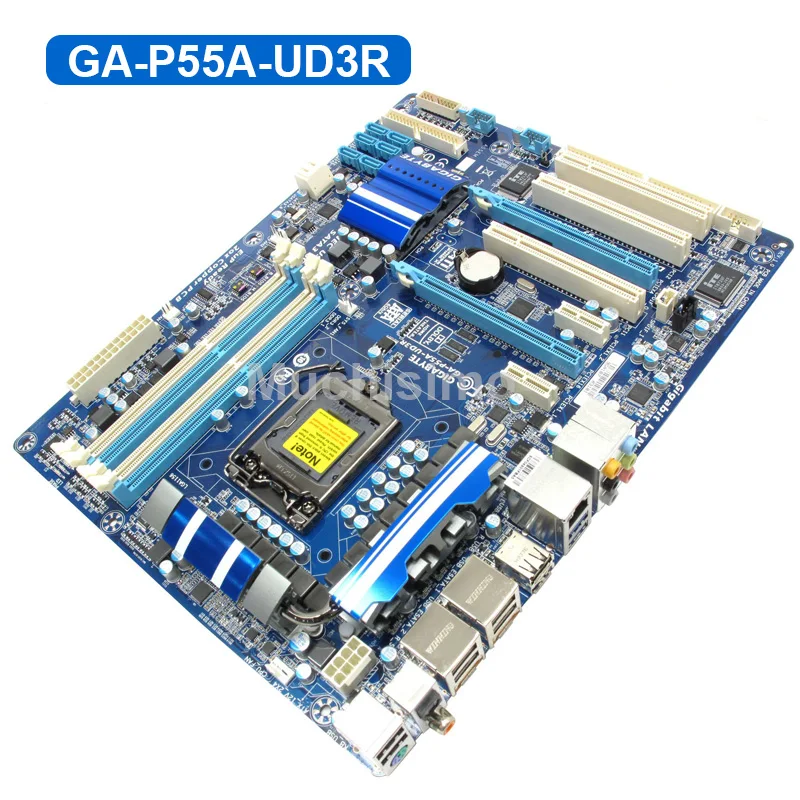 LGA 1156 DDR3 Gigabyte GA-P55A-UD3R оригинальная материнская плата 16 Гб DDR3 USB3.0 P55 в P55A-UD3R настольных SATA3