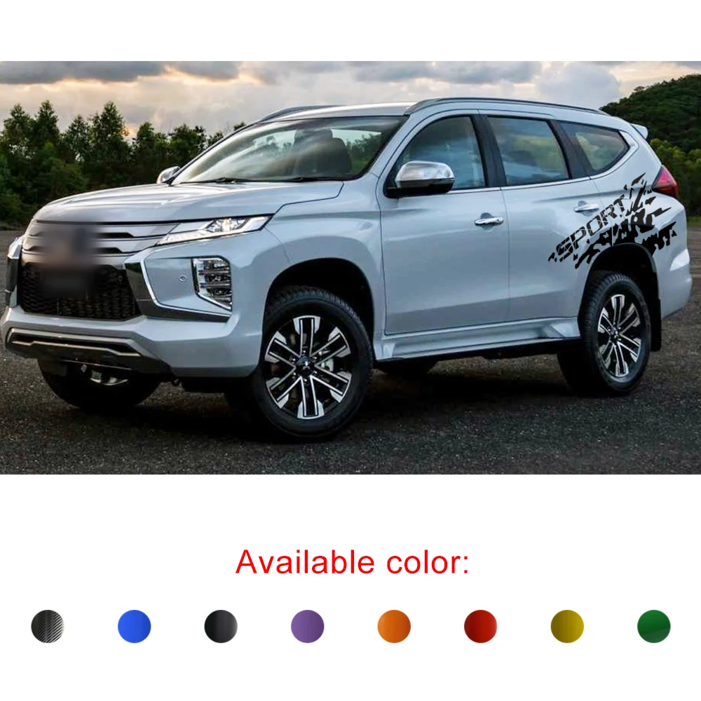 Виниловая наклейка для автомобиля MITSUBISHI PAJERO Sport 2015 2016 2017 2018 2019 3 цвета | Автомобили