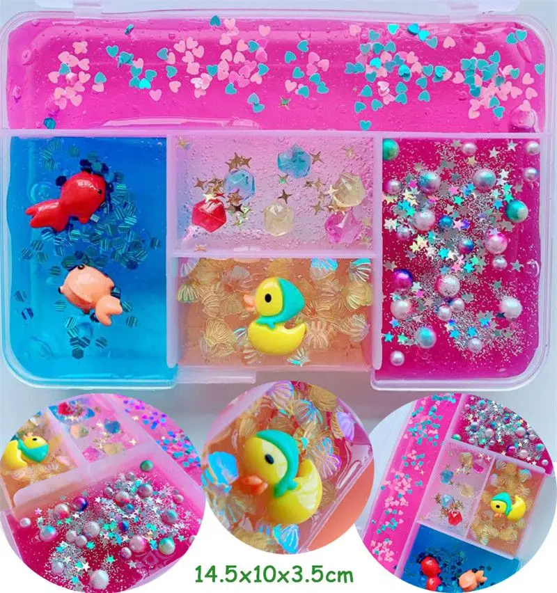 D-Slime Set-Ocean 32/34/42 пакет пены Конфета из смолы, Чарующее ювелирное Slime наполнитель DIY Украшение для торта телефон украшения шармы из полимера в форме ягодок Лизун поставки слаймов игрушки - Цвет: D-Slime Set-Ocean