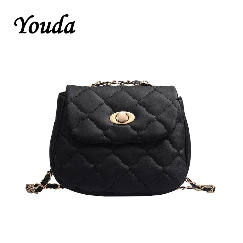 Youda простые оригинальные одноцветные Сумки на цепочке модные классические милые