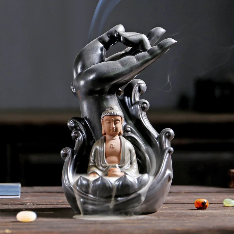 Гуаньинь украшения Керамические бергамот обратного курильница из мультфильма