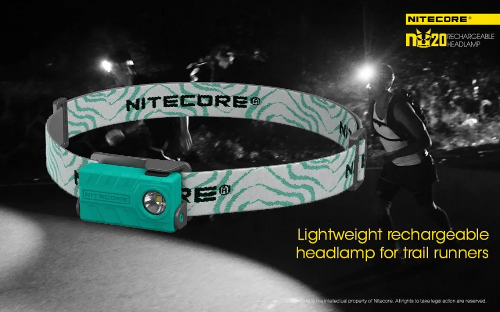NITECORE NU20 легкая перезаряжаемая фара XP-G2 S3 max 360 люмен луч бросок 80 метров наружный налобный фонарь встроенный аккумулятор