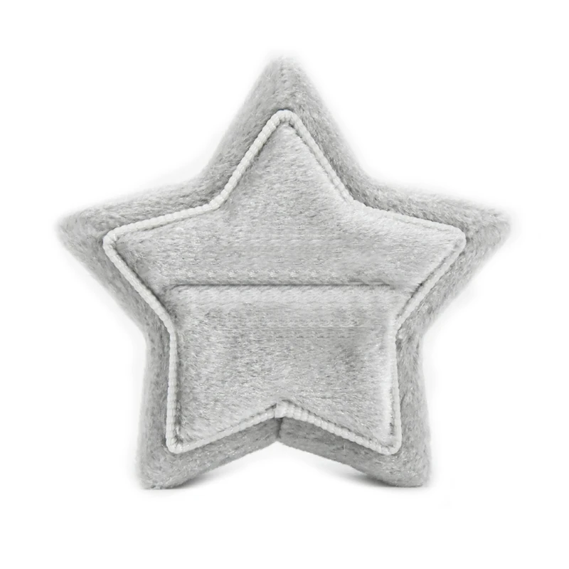 

Velvet Single Ring Box Star Wedding Ceremony Ring Box Holder with Detachable Lid