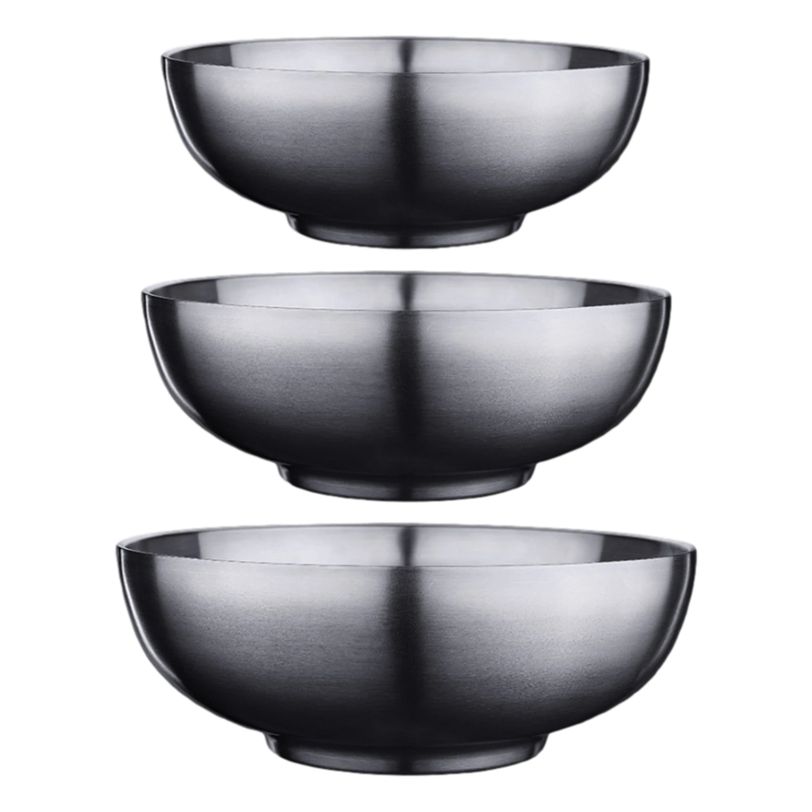 

304 Stainless Steel Bowl, Household Thickened Double-layer Insulated Soup Bowl, Large Capacity Instant Noodle Bowl, Ramen Bowl