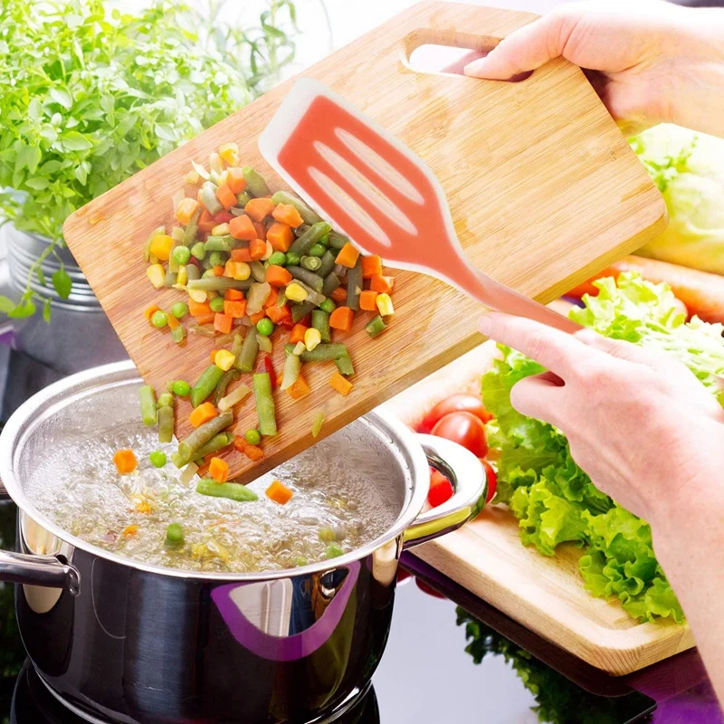Фото 2 Pieces Silicone Turner Spatula Slotted Heat Resistant Non-Stick Kitchen Utensil For Fish Eggs Pancakes 12 Inch Дом и сад 2 Pieces Silicone Turner Spatula Slotted Heat Resistant Non-Stick Kitchen Utensil For Fish Eggs Pancakes 12 Inch Дом и сад
