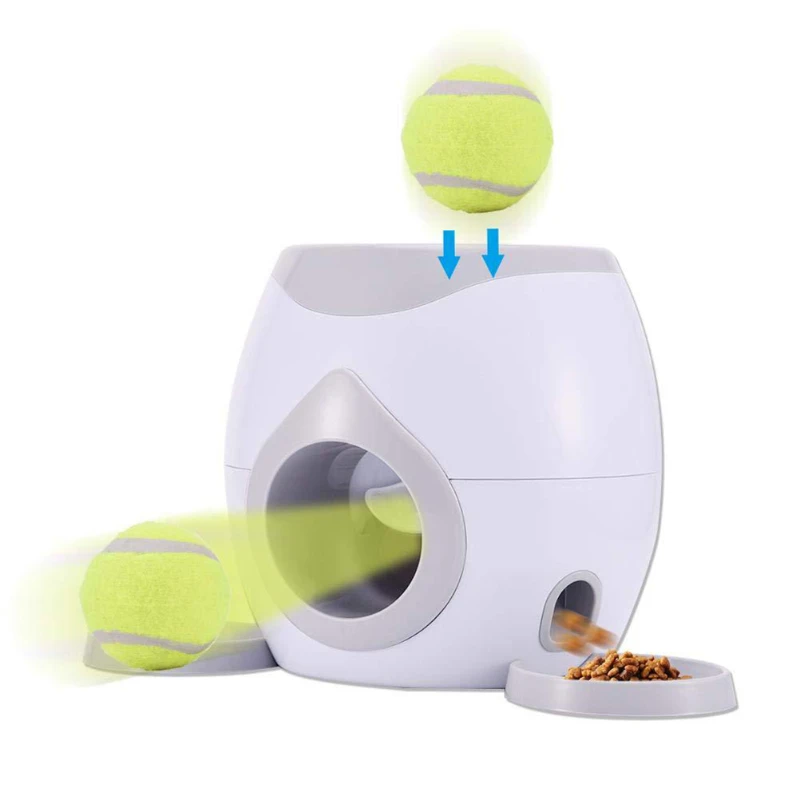 

Automatic Pet Feeder Fetch Tennis Ball Launcher Dog Training Toys Interactive Throwing Ball Machine