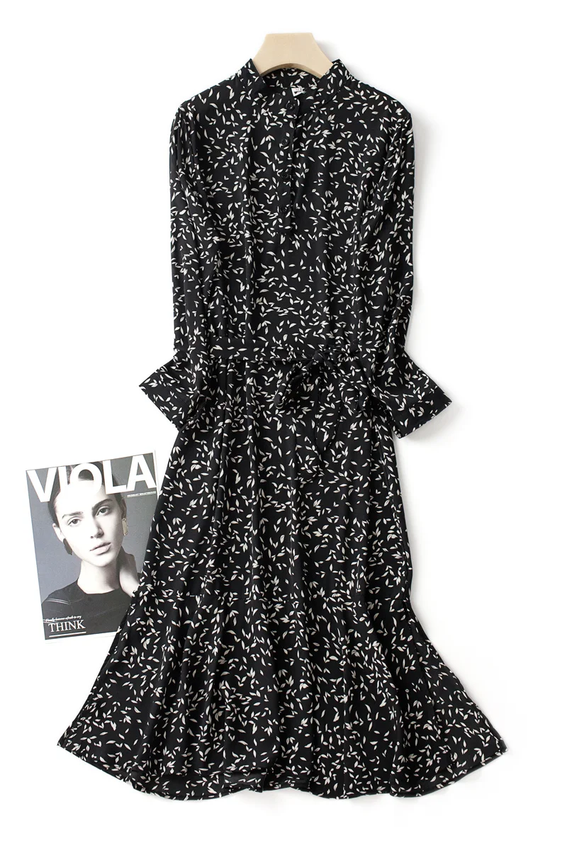 

Dress Over the Knee in Early Autumn of 2021 French Fashion Mid Long Skirt Women's Fashionable Long Sleeve Skirt