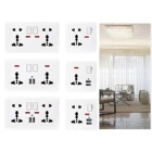 Настенная розетка с USB-разъемом, сетевой адаптер переменного тока светодиодный ным индикатором для домашнего путешествия