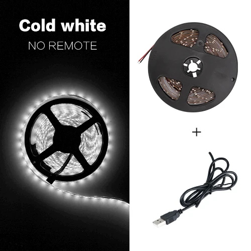 Cold white USB мини 3key Светодиодная лента DC 5 В гибкий светильник 60 Светодиодный s 50 см 1 м 2 м 3 м 4 м 5 м SMD 2835 Настольный Декор экран ТВ фоновый светильник ing - Испускаемый цвет: Cold white