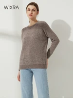 wixra thick sweater women knitted ribbed pullover long sleeve casual o neck jumpers chenille clothing autumn winter hot