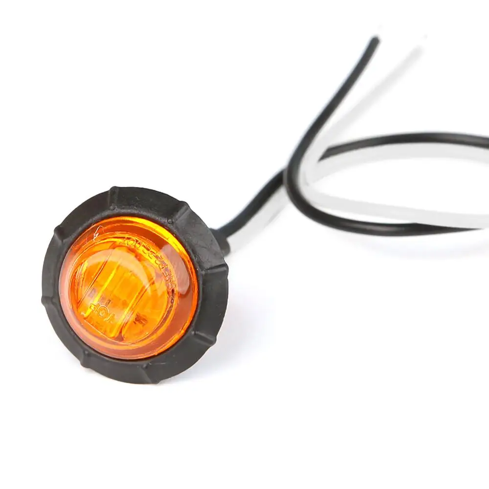 20 шт. 3/4 &quotкруглый светодиодный габаритный светильник для грузовика желтый