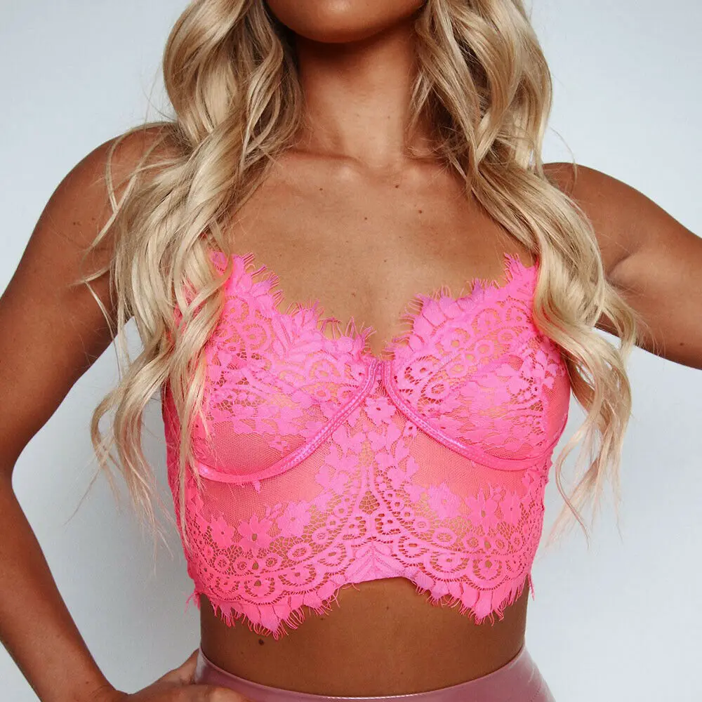Сексуальное женское нижнее белье Babydoll кружевной жилет бюстгальтер без косточек