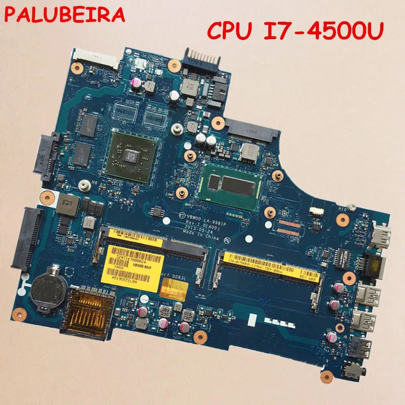 PALUBEIRA материнская плата для ноутбука Dell Inspiron 15R 5537 3537 VBW01 LA-9981P протестированный
