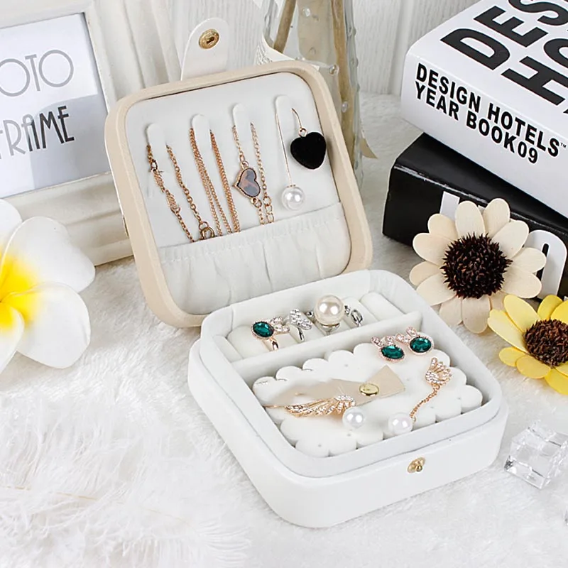 2020 из искусственной кожи высокого качества коробка для хранения ювелирных