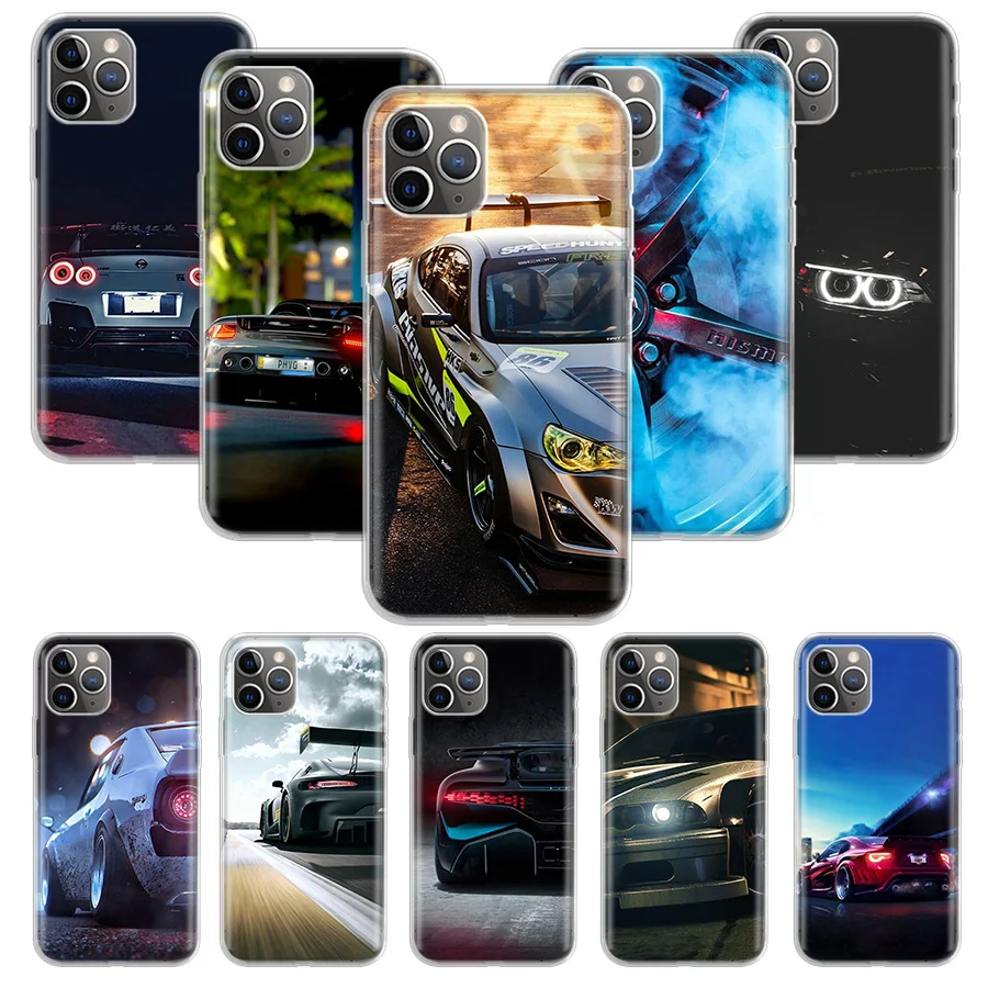 Классический автомобильный чехол с темным чехлом для телефона Apple iPhone 7 8 Plus 11 12 Mini