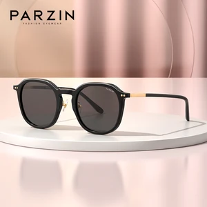 PARZIN поляризованные солнцезащитные очки для женщин TR90 оправа с заклепками Солнцезащитные очки Мужские Винтажные вечерние очки для улицы Lunette De Soleil Femme 92033