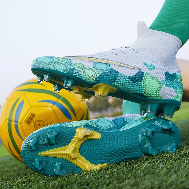 

Turf Soccer Shoes Sneakers Men TPR Cleats Football Boots Man Motion Control Trainers Professional Athletic Sports Footwear Male