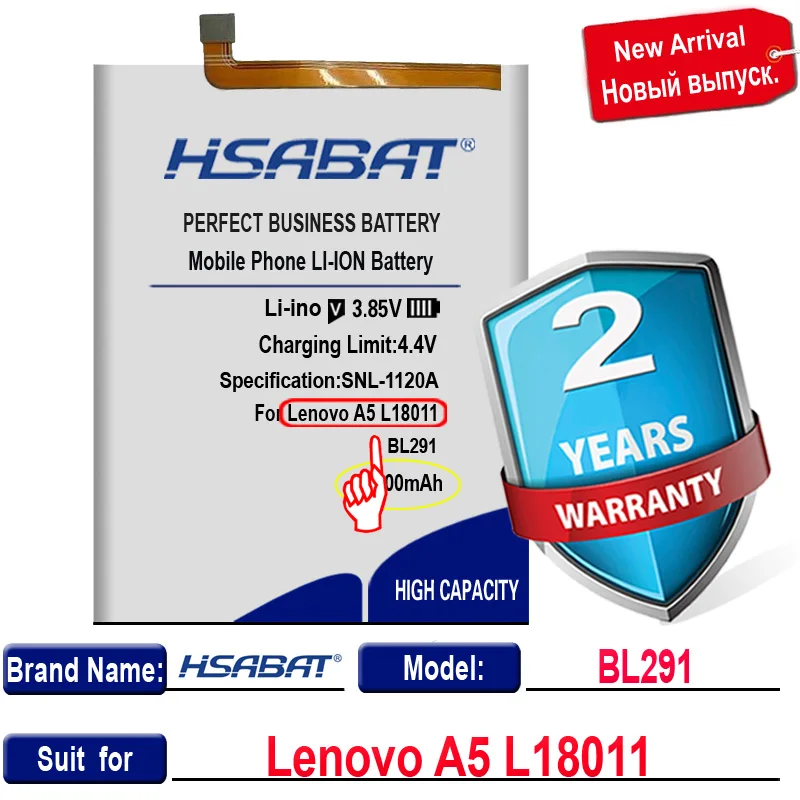 Топ бренд 100% Новинка 4700 мАч BL291 аккумулятор для Lenovo A5 L18011 в наличии|Аккумуляторы