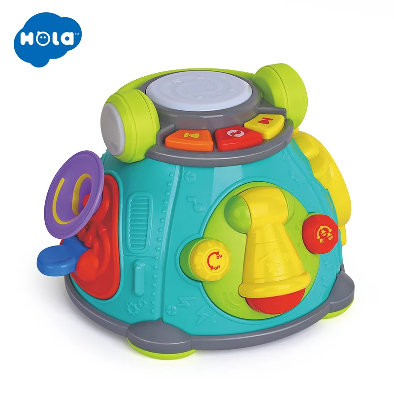 HOLA TOYS 3119 Детский Музыкальный барабан игрушки Обучающие развития музыкальная