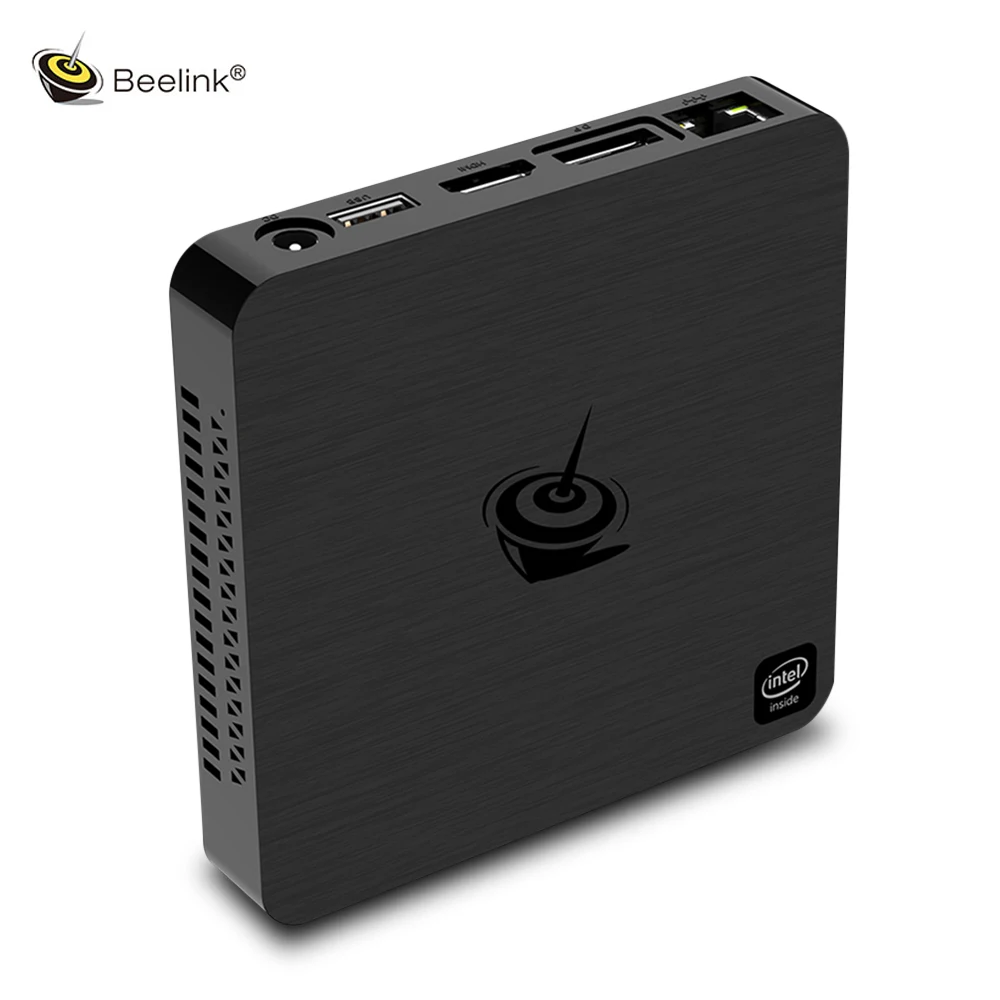 Настольный мини ПК Beelink T4 Intel Atom Quad Core 4K HD 4 Гб + 64 ГБ 2 ГГц 5 8 Wi Fi 1000M BT4.0 поддержка HDMI
