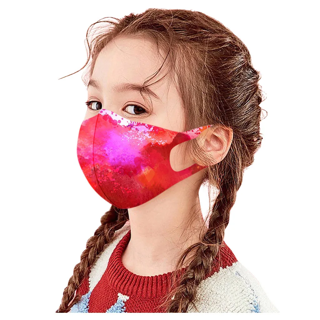1 шт. детская многоразовая Ветрозащитная маска для лица с принтом | Безопасность и