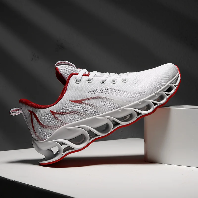 

Men's shoes Men's casual sports shoes Fashion breathable tennis shoes White blade soft sole lightweight fitness jogging shoes