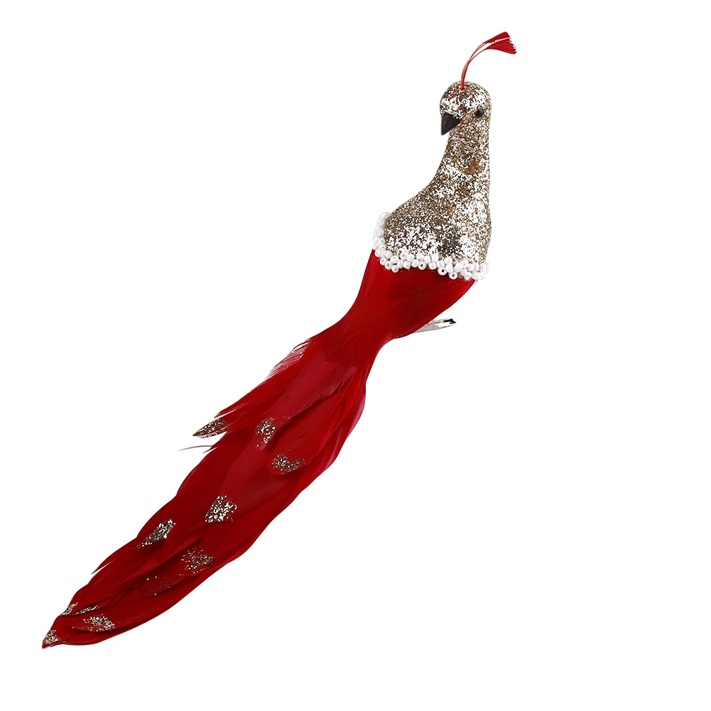 

Peacock Model Lovely Realistic Foam Feathers Bird Miniature Decorative Craft Birds Home Garden Wedding Decor Photography Props