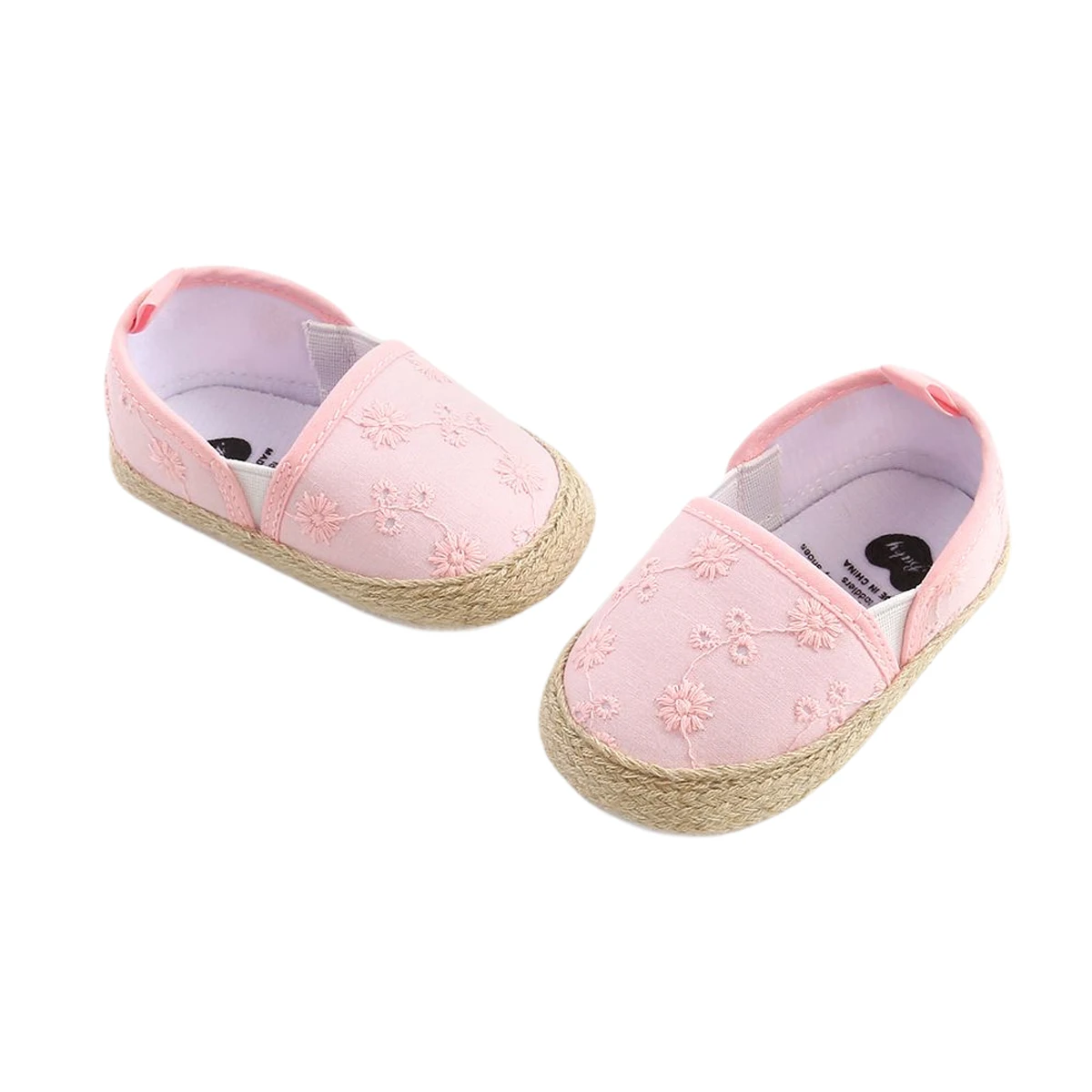 Zapatos de cuna para beb&eacute;s y ni&ntilde;os, bonitos Zapatos de vestir de princesa con bordado Floral, antideslizantes, s&oacute;lidos, para primeros pasos de 0 a 18M-4