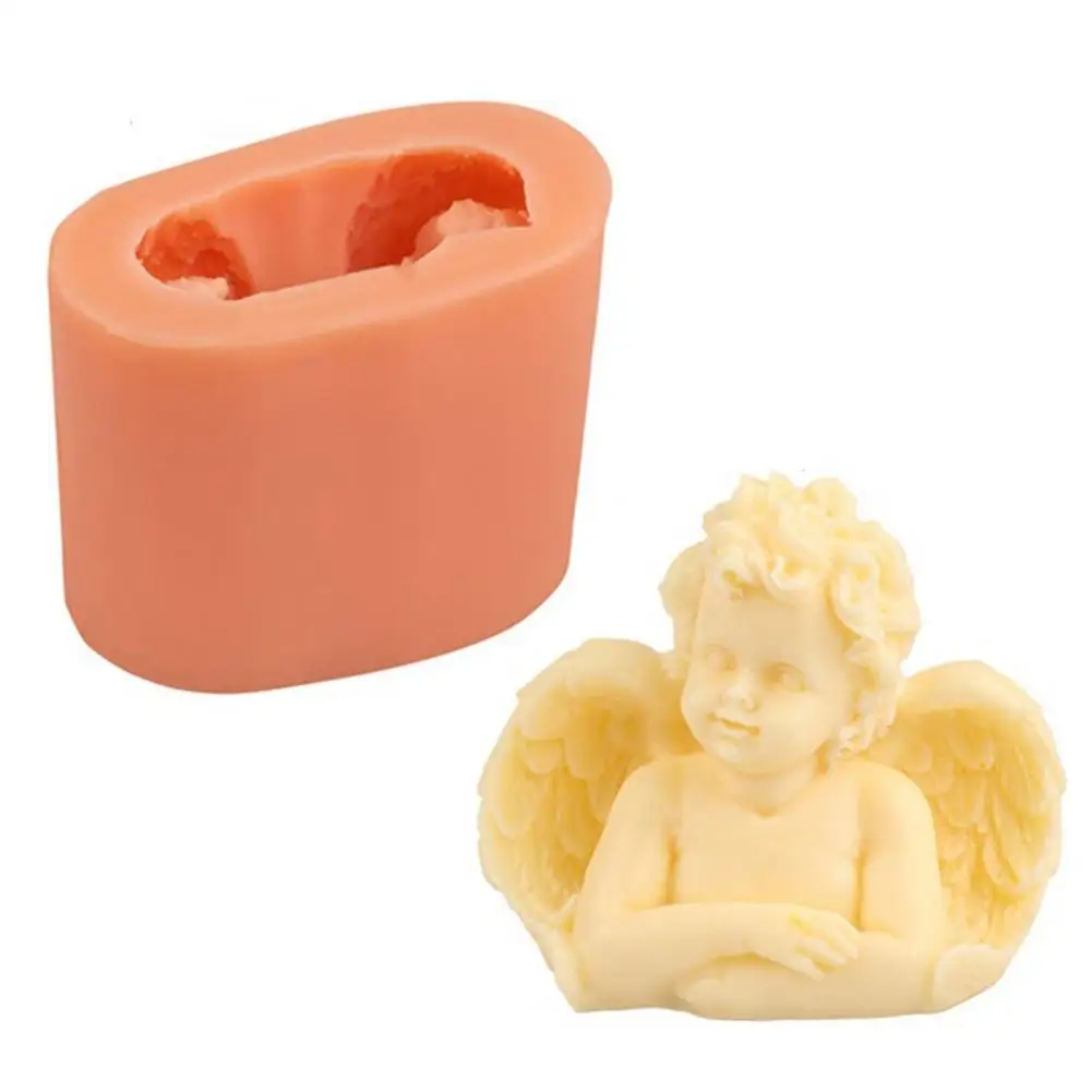 

3D Фотолюминесцентная форма для свечей, форма для свечей в форме ангела, искусственный пластырь, лосьон для ароматерапии