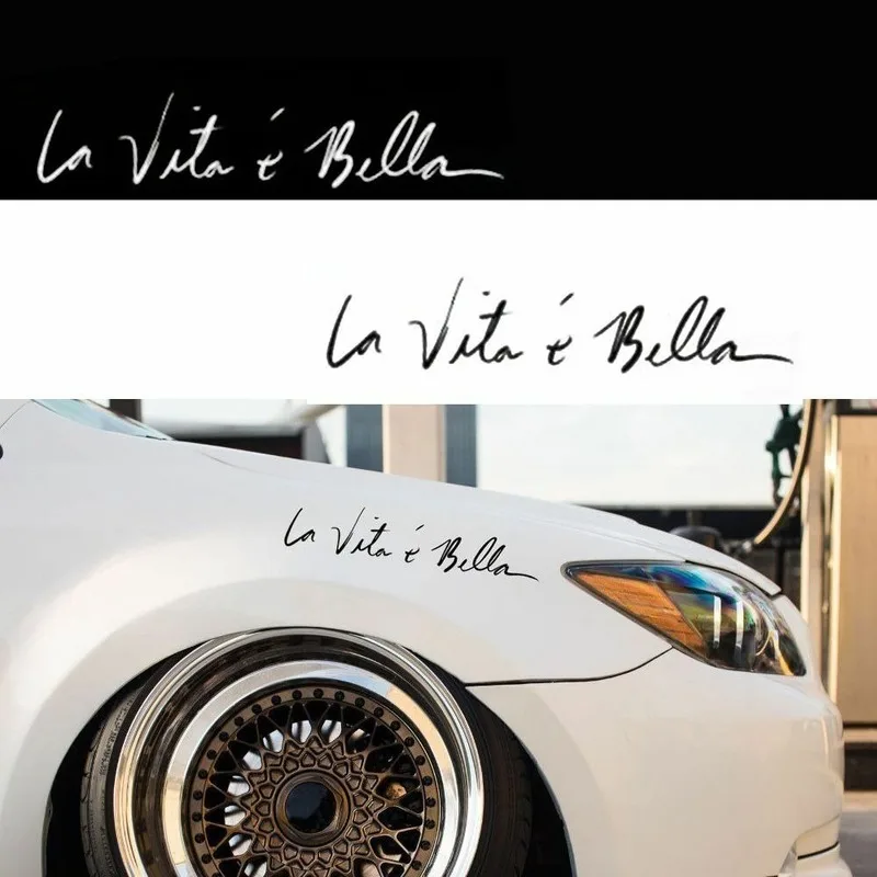 Забавная виниловая наклейка Life is Beautiful La Vita E Bella 22*4 5 см автомобильная s