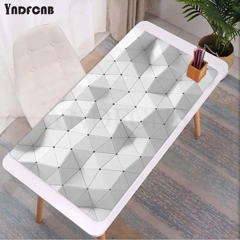 

YNDFCNB White Geometric Cute Laptop Gaming Mice Mousepad Size for Deak Mat for overwatch/cs go/world of warcraft