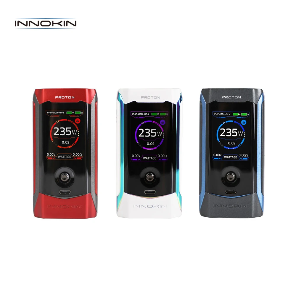Оригинальный Innokin Proton 235 Вт vv vw бокс мод электронная сигарета Vape для Plex Scion II Танк RTA