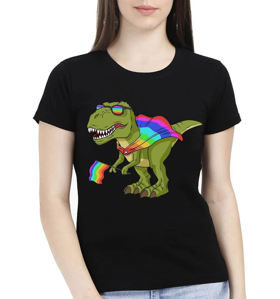 

Женская футболка с коротким рукавом, круглым вырезом и принтом