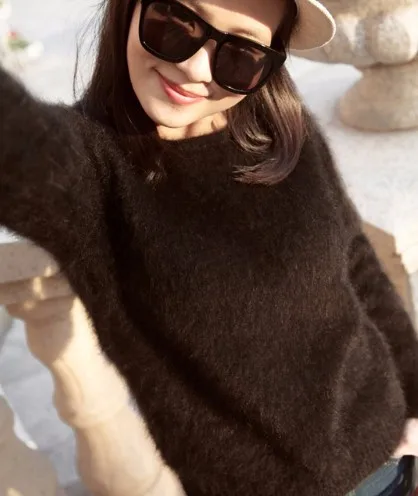 

Autumn and Winter Fashion New Mink Cashmere Sweater Women Pullover Warm Free Shipping S1192