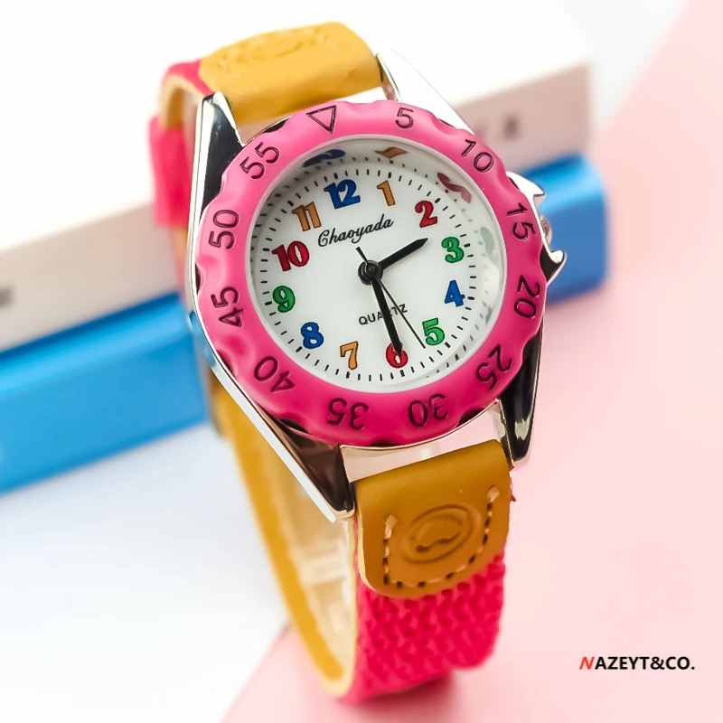 Акция новые детские часы для девочек модные цветные нейлоновые с арабским