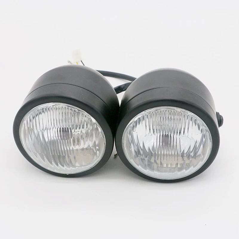 Мотоцикл DC 12V Винтаж двойной фары ретро черный мотоцикл универсальный моторный
