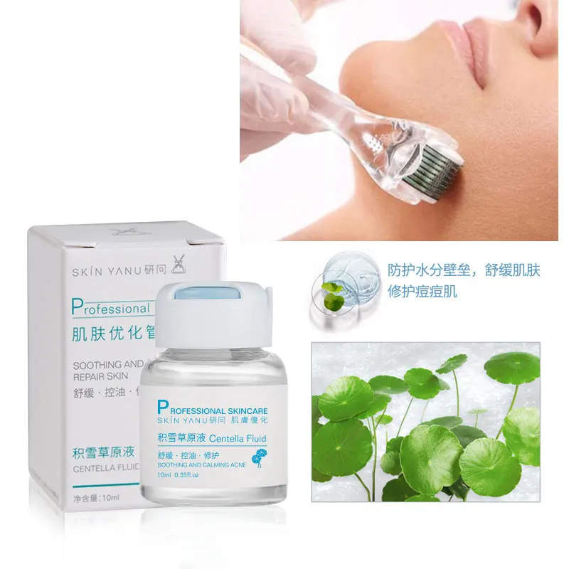 

Microneedle Centella Asiatica face serum Liquid Acne Treatment 10 Ml Oil-Control Repair Smallpox Diluting Facial Ampoule