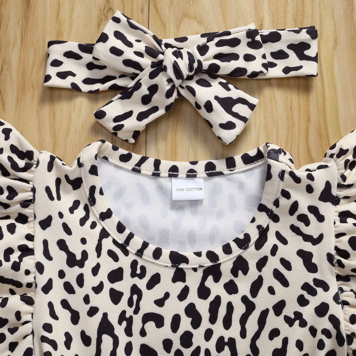 2020 Toddler Baby Girl Fashion Leopard Printing Dress Kids Short Sleeve Skater Pleated sundress Princess Party Outfit Dresses | Детская