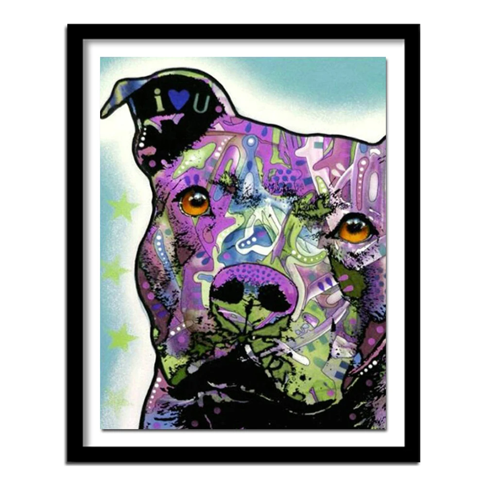 Алмазная Вышивка Американский bully pitbull 5D DIY картина вышивка крестиком полные