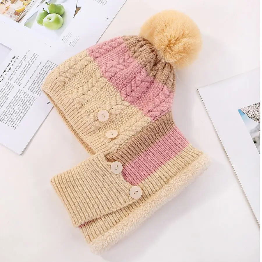 Skullies Beanies, шапка, зимние шапки, женская вязаная шапка, теплая меховая шапка с помпоном для женщин, высокое качество, маска для девочек, Лыжные шапки