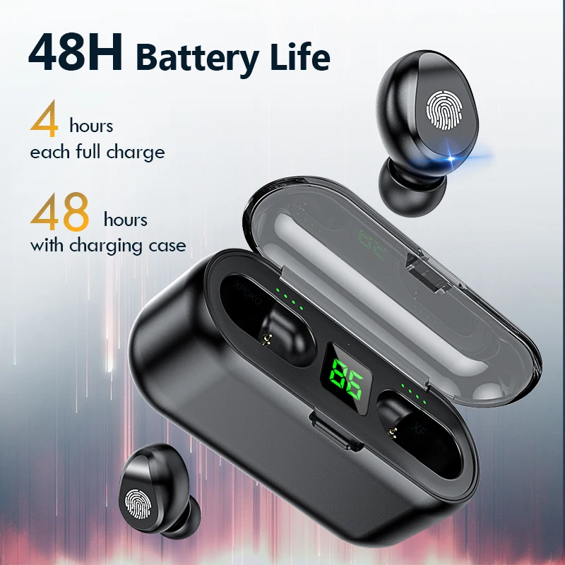 F9 Wireless Headphone Sport Bluetooth 5.1 Earphone Touch Mini TWS Earbuds Stereo Headset with 2000mAh Charging Case Power Bank |