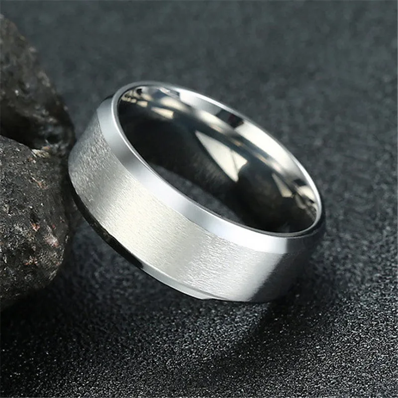 

LETAPI 2022 New Charm Fashion Stainless Steel Male Jewelry Punk Vintage Silver Color Wedding Ring for Men