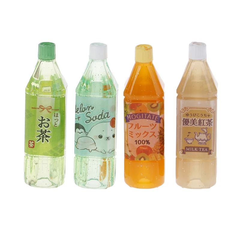 Кукольный домик 1/4 шт. мини-бутылки для воды черный чай зеленый сок кукла игрушки