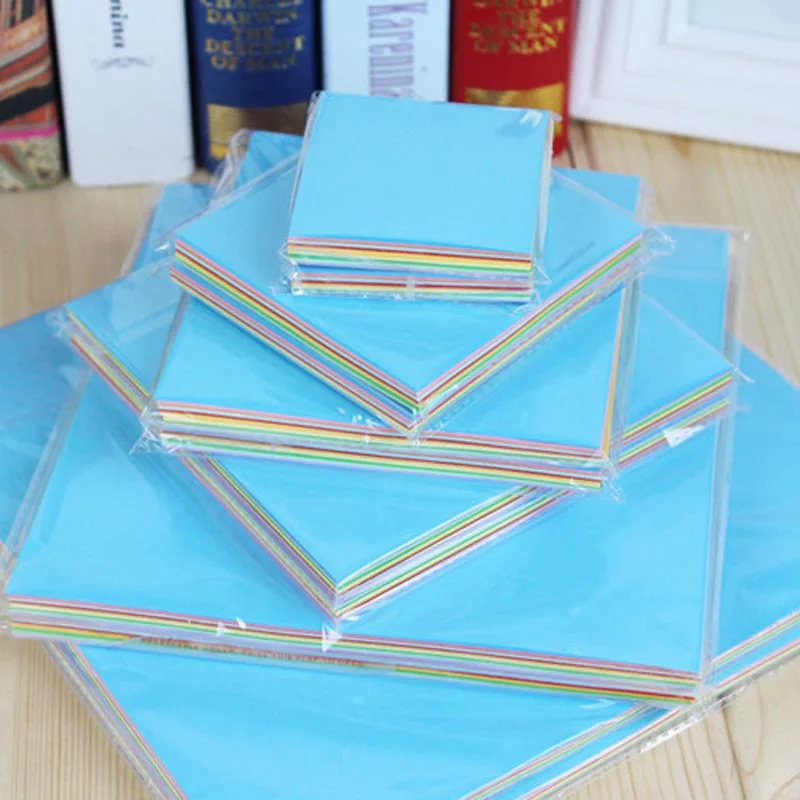 100pcs /Set Double Sides Square Origami Paper DIY Scrapbooking Craft Decor Scrapbook Cardstock Kids Handmade Solid Color
