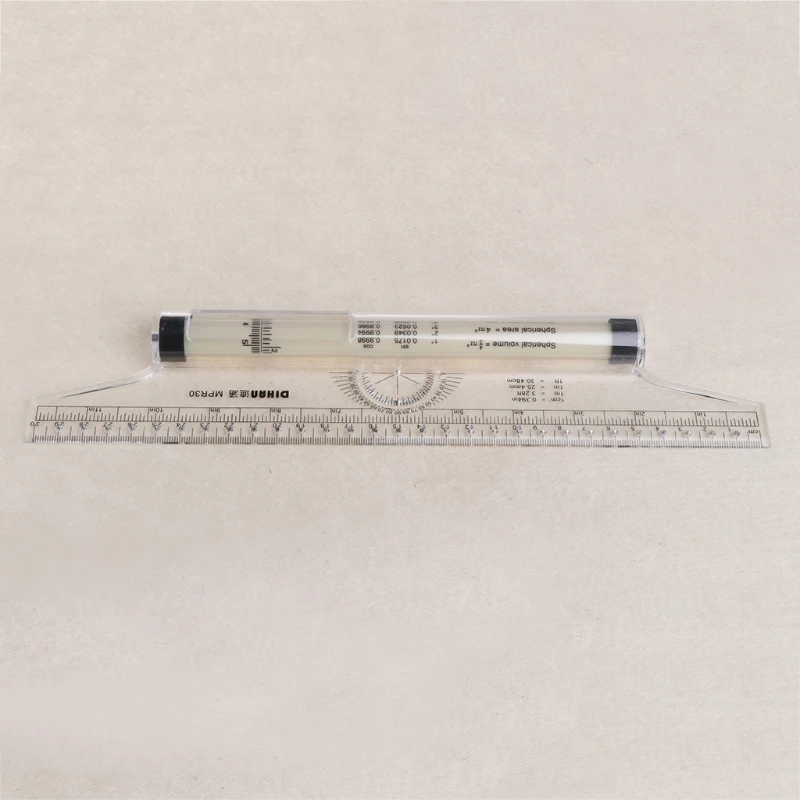 

W3JD Rolling Parallel Ruler Foot Inch Metric Angle Rule Balancing Scale Multi-Purpose