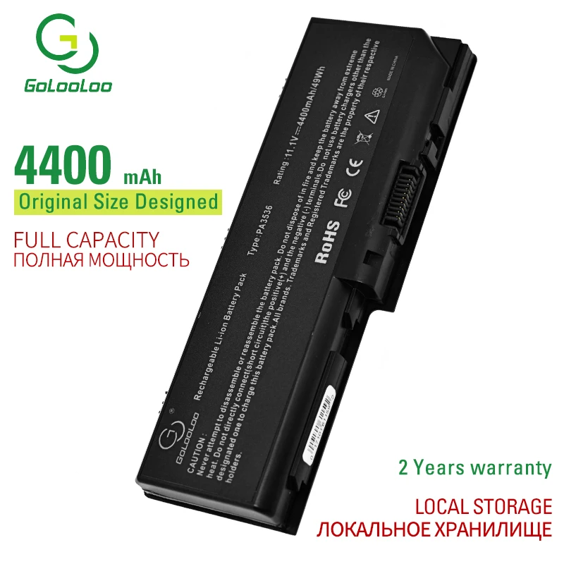 

Golooloo 6 cells laptop battery for Toshiba Equium L350D-11D P200 P200-178 P200-1ED P300-16T Satellite L350 L350D L355 L355D