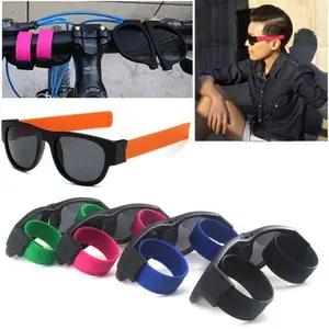 Fancy Slap Wristband Men Black Wrist Sunglasses Folding for Women Roll Bracelet 2020 Trend Male Fema